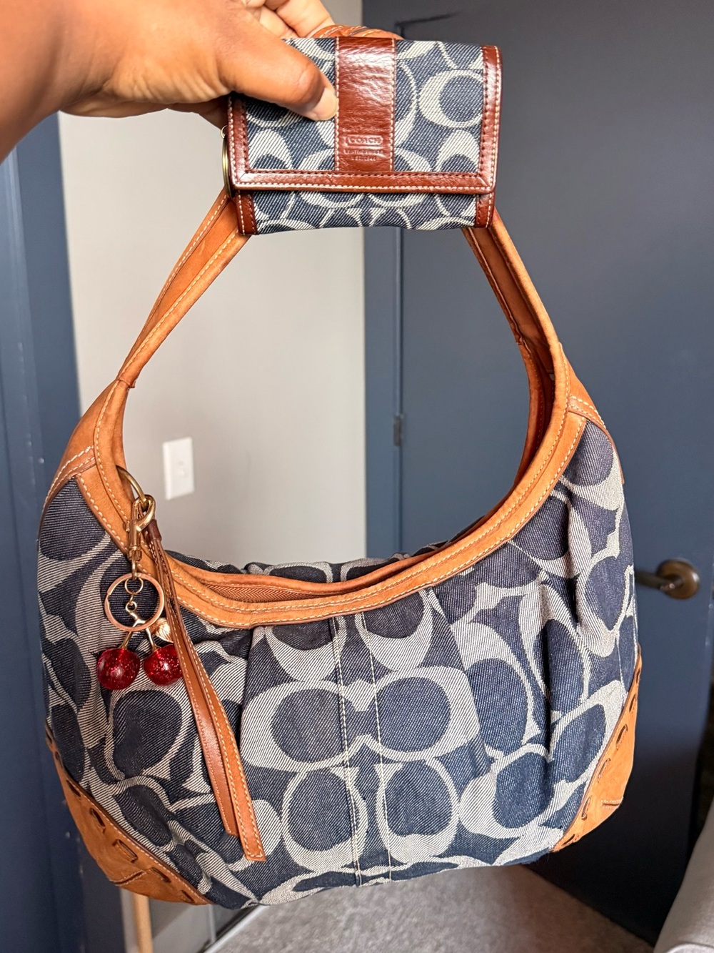 Coach Denim Hobo Bag with matching Wallet